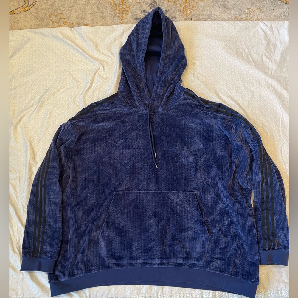 Ivy Park X Adidas Blue Corduroy Hoodie